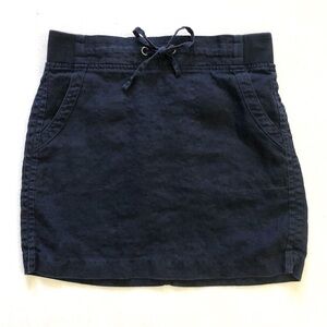 Athleta Navy Linen Skirt